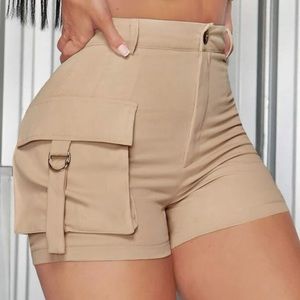 Tan cargo shorts